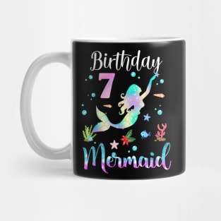 7 Years Old Birthday Mermaid Happy 7th Birthday Mug